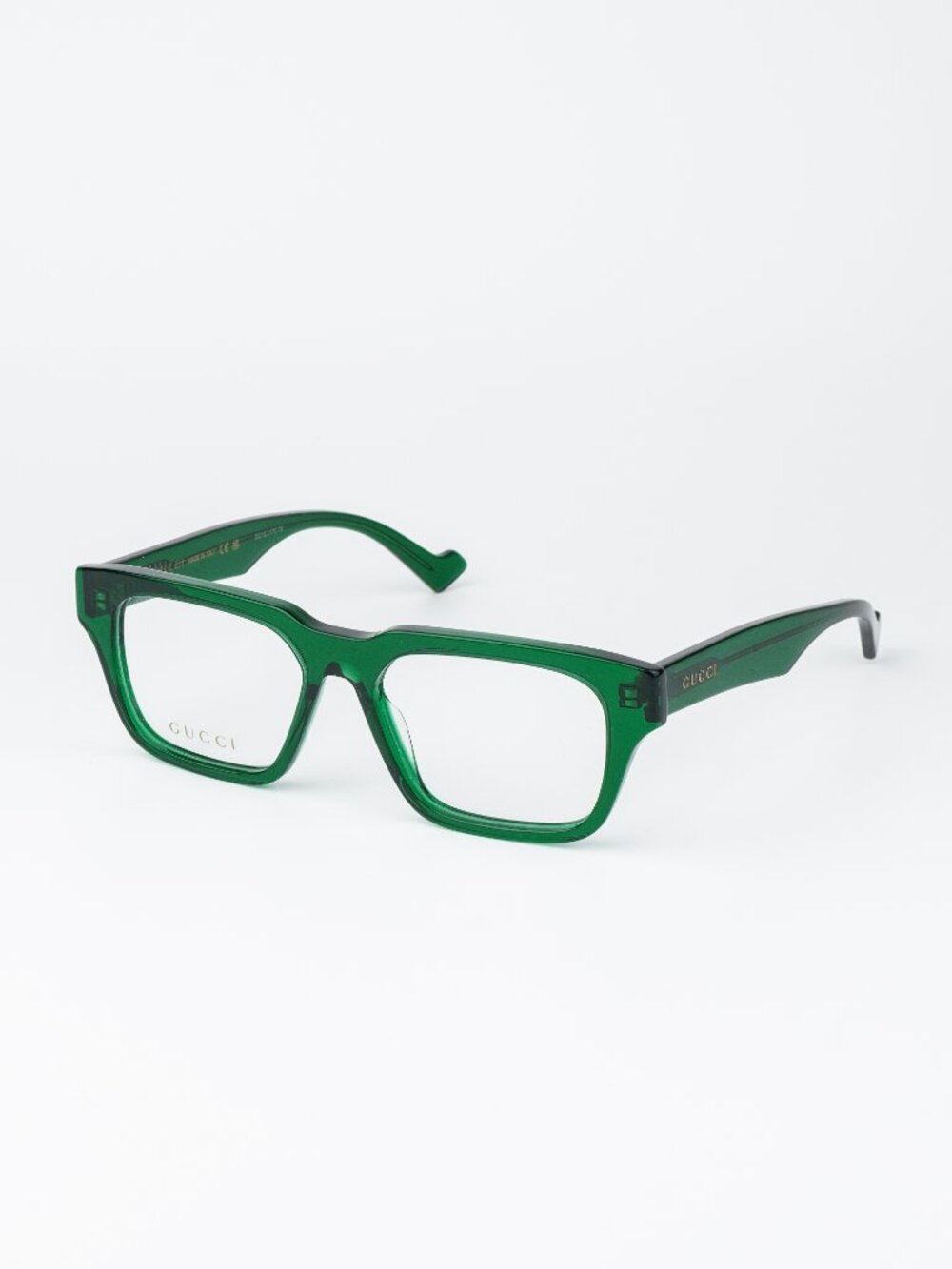 Gucci Men Eyeglasses Transparent Green Square GG0963O 004 NEW AUTHENTIC - Picture 3 of 10